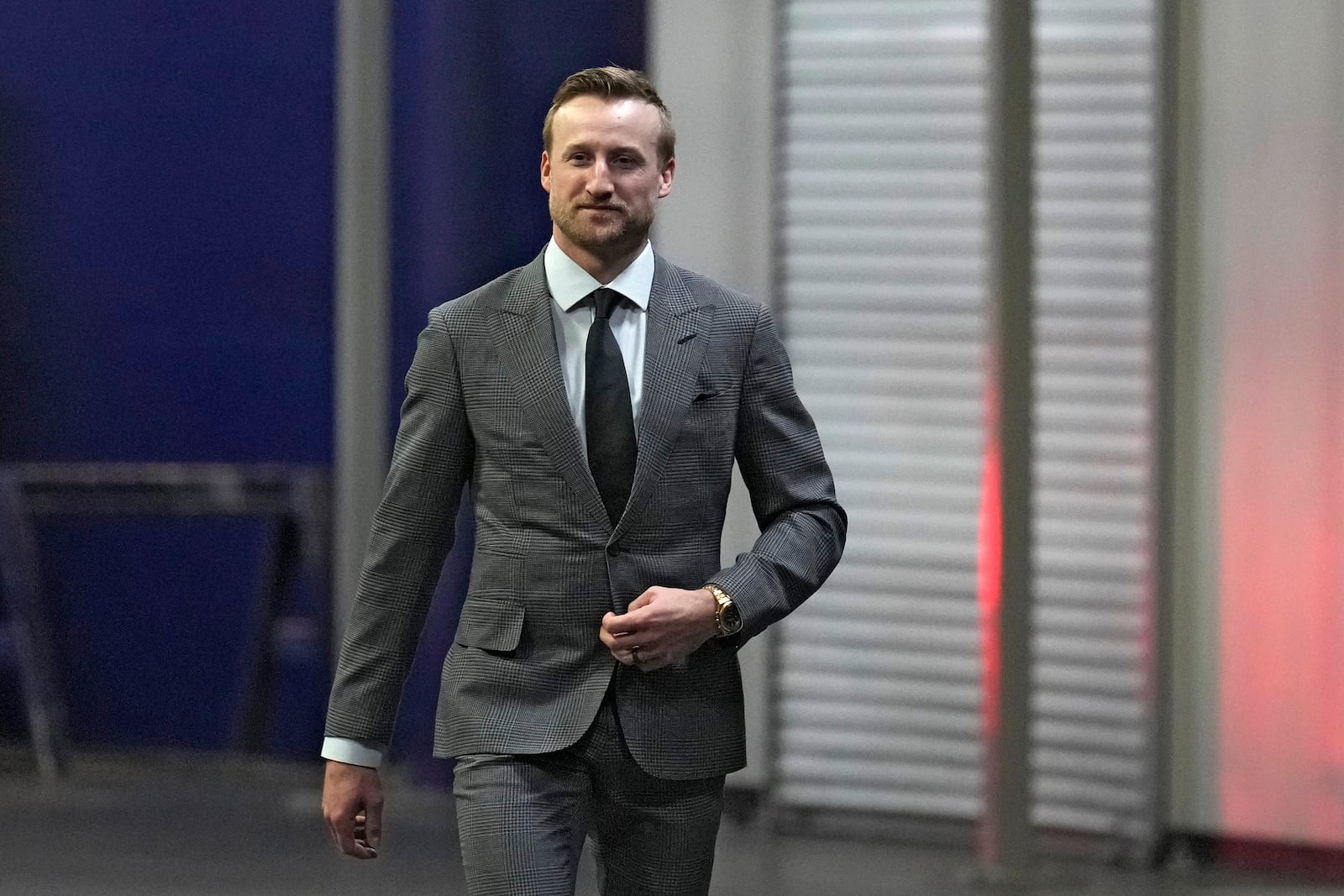 Nashville Predators center Steven Stamkos arrives at Amalie Arena before an NHL hockey game against the Tampa Bay Lightning Monday, Oct. 28, 2024, in Tampa, Fla. Stamkos played for the Lightnig for 16-seasons. (AP Photo/Chris O'Meara)