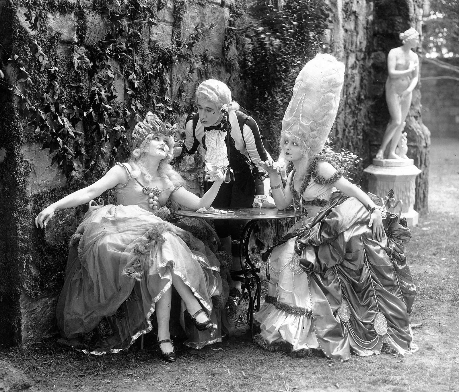 Lillian Gish, right, in a scene from D.W. Griffith's 1921 silent French Revolution epic "Orphans of the Storm" CONTRIBUTED