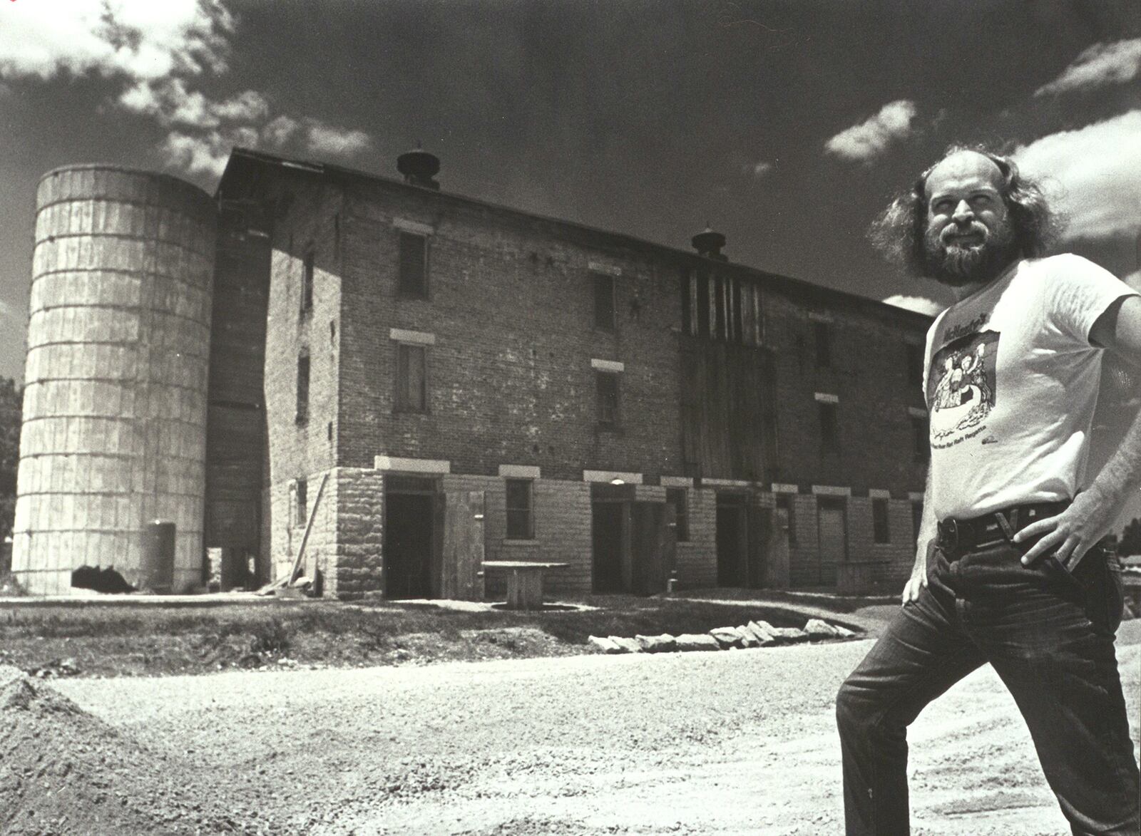 Dick Bell, photographed in 1978, at a historic barn on Rip Rap Road he renovated into a tavern and named McNasty's. McNasty's was open from 1978 to 1996. Today it is the Rip Rap Road House. DAYTON DAILY NEWS / WRIGHT STATE UNIVERSITY SPECIAL COLLECTIONS