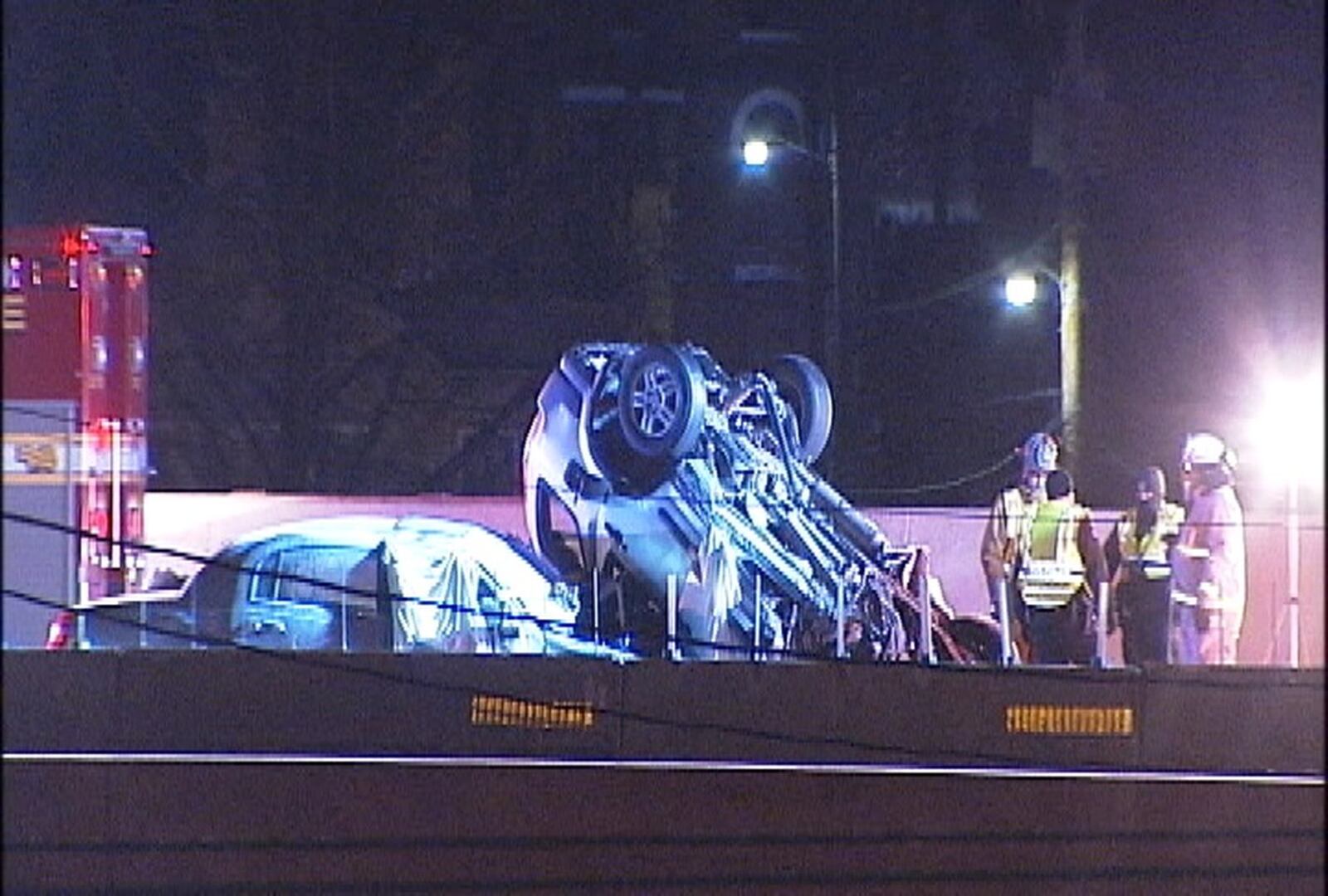 The scene of a deadly wrong-way crash on I-75 in downtown Dayton Feb. 13, 2016 that killed five people. DeAngelo Byrd/Staff