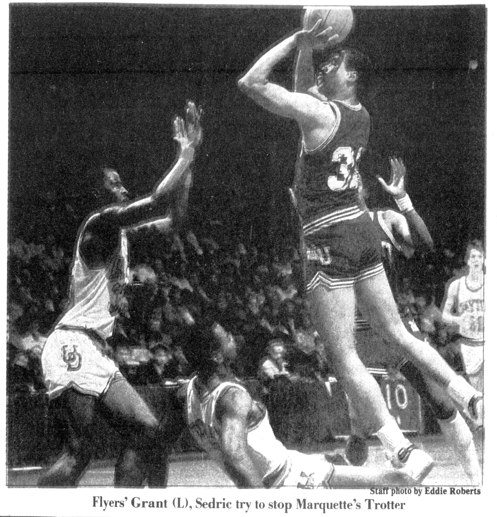 Feb. 24, 1985: Anthony Grant(s) Flyers' revenge. DAYTON DAILY NEWS ARCHIVES