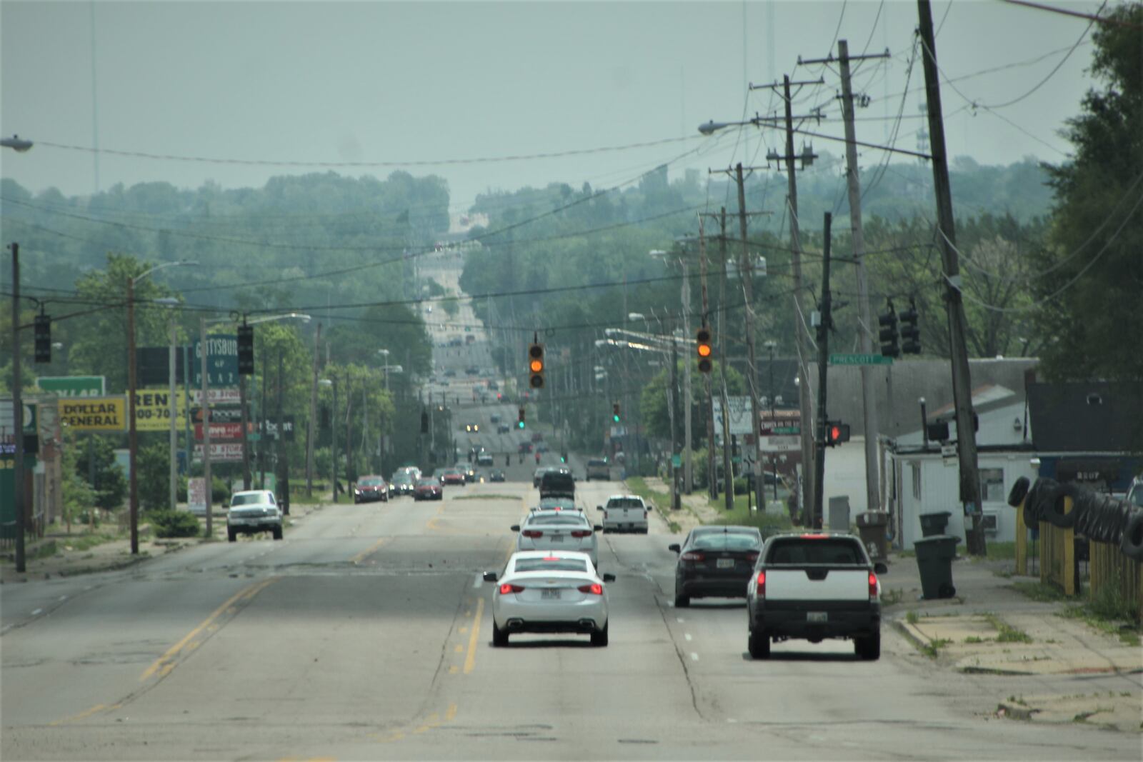 More than 1,400 crashes have occurred along a stretch of Gettysburg Avenue roughly between Salem Avenue and West Third Street. CORNELIUS FROLIK / STAFF