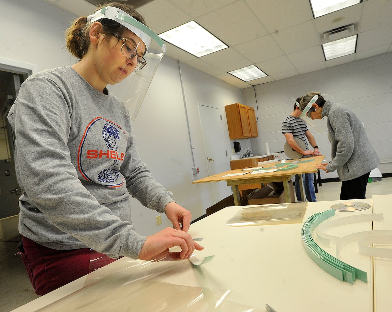 PHOTS: Defense contractor making face shields for the public