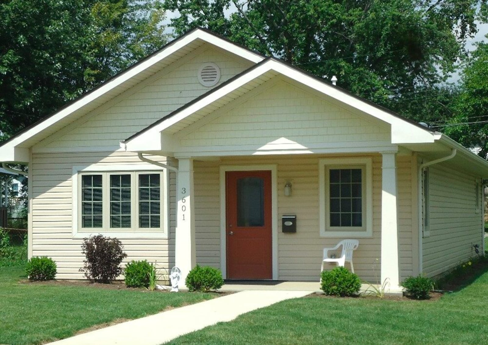 A model version of the homes being constructed in the Dayton area as part of the Tornado Survivor Pathway to Homeownership Program. CONTRIBUTED PHOTO