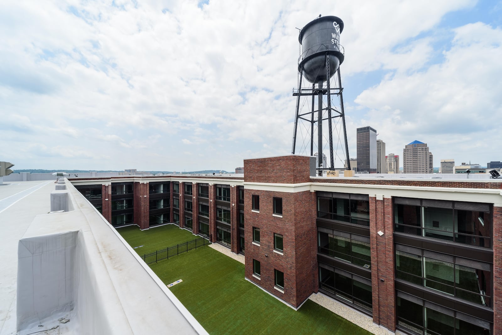 Step inside The Delco, recently completed for Columbus-based developer Crawford Hoying by Brackett Builders, Inc., located at 340 E. First St. in downtown Dayton’s Water Street District. Built in 1915 as Delco Plant #2 and later known as the Mendelson Building, The Delco features 160 apartments, an indoor garage featuring 482 parking spots, a rooftop swimming pool & sundeck, future retail & commercial space and more. Apartments are now leasing. TOM GILLIAM / CONTRIBUTING PHOTOGRAPHER