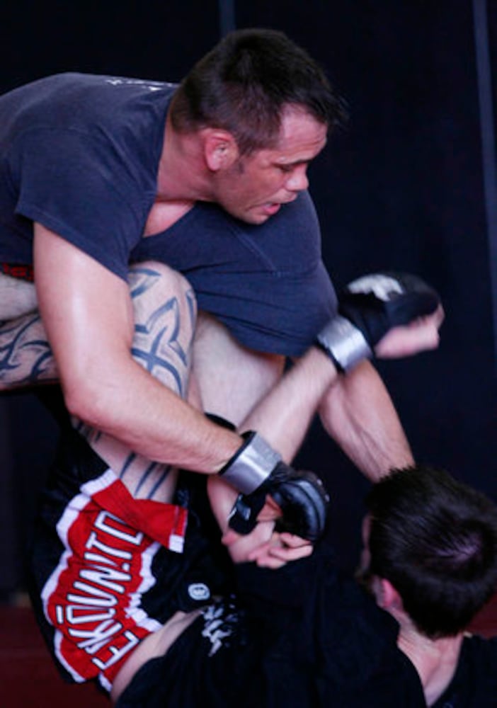 UFC star Rich Franklin trains for fight