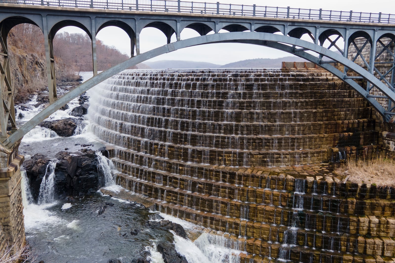 The New Croton Dam and the New Croton Reservoir that supplies part of New York City's drinking water is seen in Cortlandt, N.Y., on Thursday, March 20, 2025. (AP Photo/Ted Shaffrey)