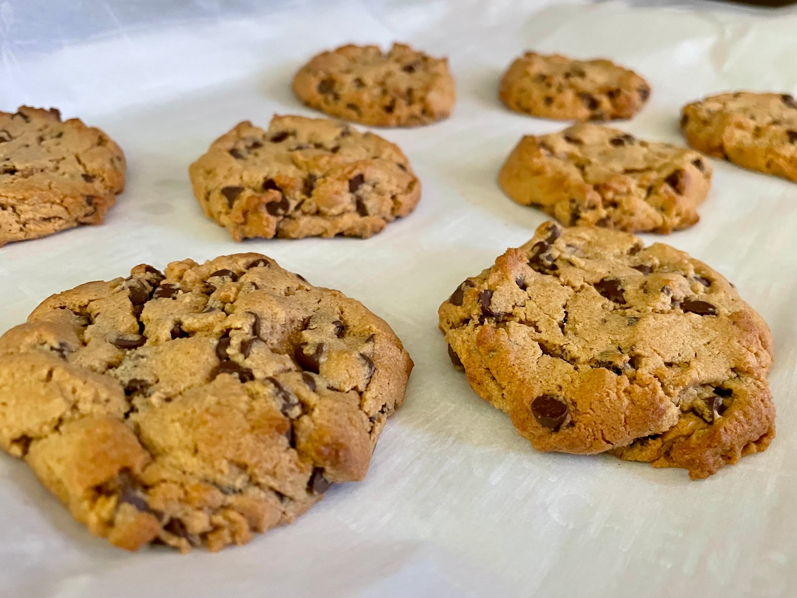 Flourless Peanut Butter Chocolate Chip Cookies. NATALIE JONES/STAFF