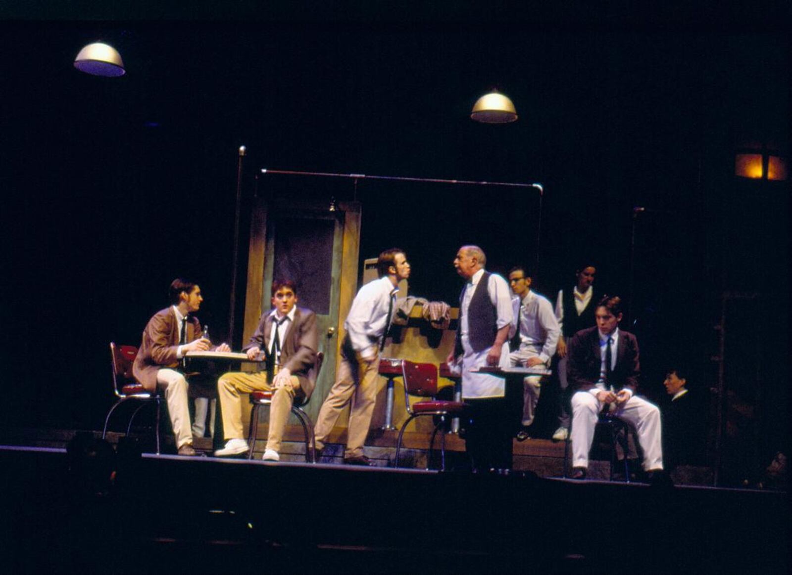 Fred Blumenthal (center as Doc) in the Human Race Theatre Company's 2001 production of "West Side Story."