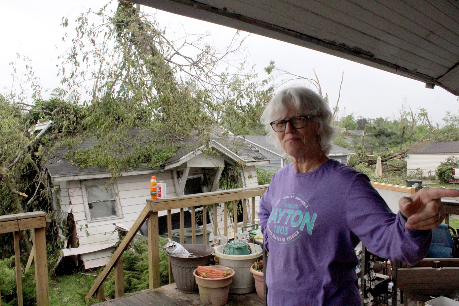 Photos: Community rallies around Dayton restaurant owner after son’s death, tornado