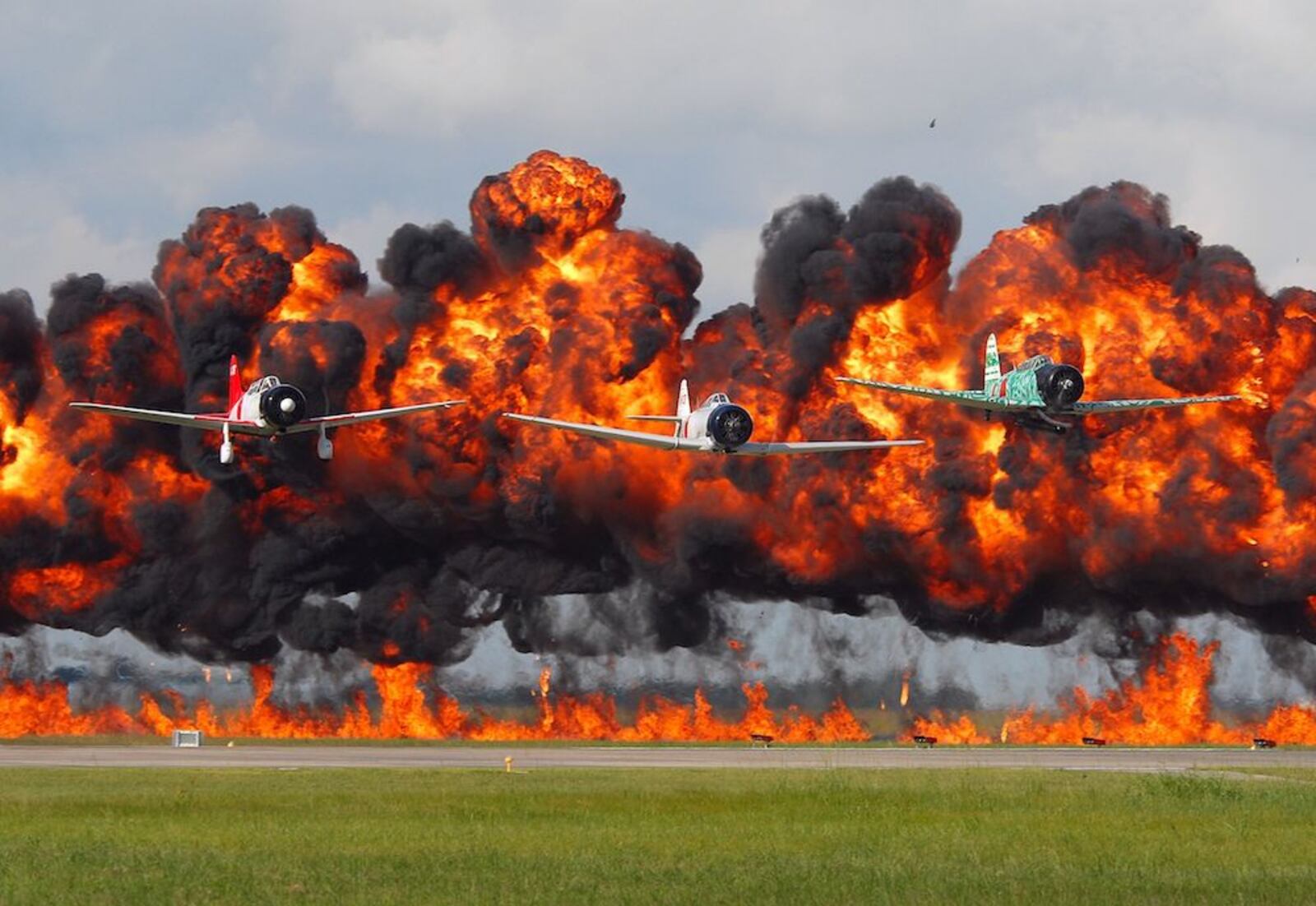 The eight-plane reenactment of the bombing of Pearl Harbor will be featured at the 2022 CenterPoint Energy Dayton Air Show presented by Kroger on July 30-31. CONTRIBUTED