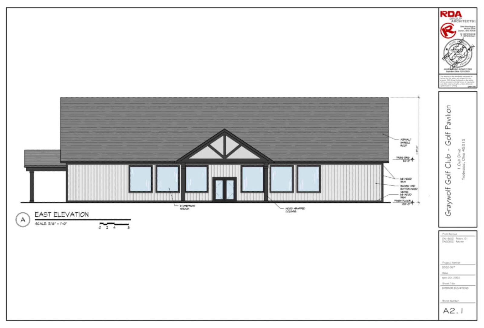 A rendering of the soon-to-be constructed clubhouse at Trotwood's Graywolf Golf Club in the Moss Creek neighborhood. CONTRIBUTED