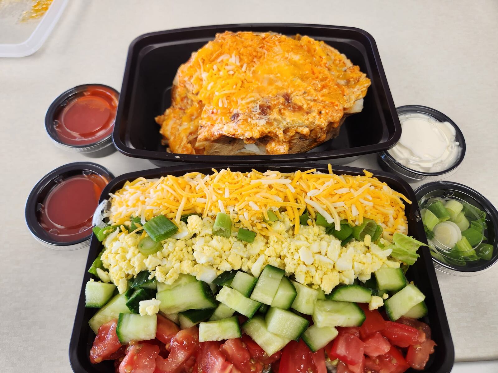 The Palmer Place, a new restaurant specializing in loaded baked potatoes and salads throughout the week with soul food on Sundays, is entering its third week at 4823 Salem Ave. Suite B in Trotwood (CONTRIBUTED PHOTO).