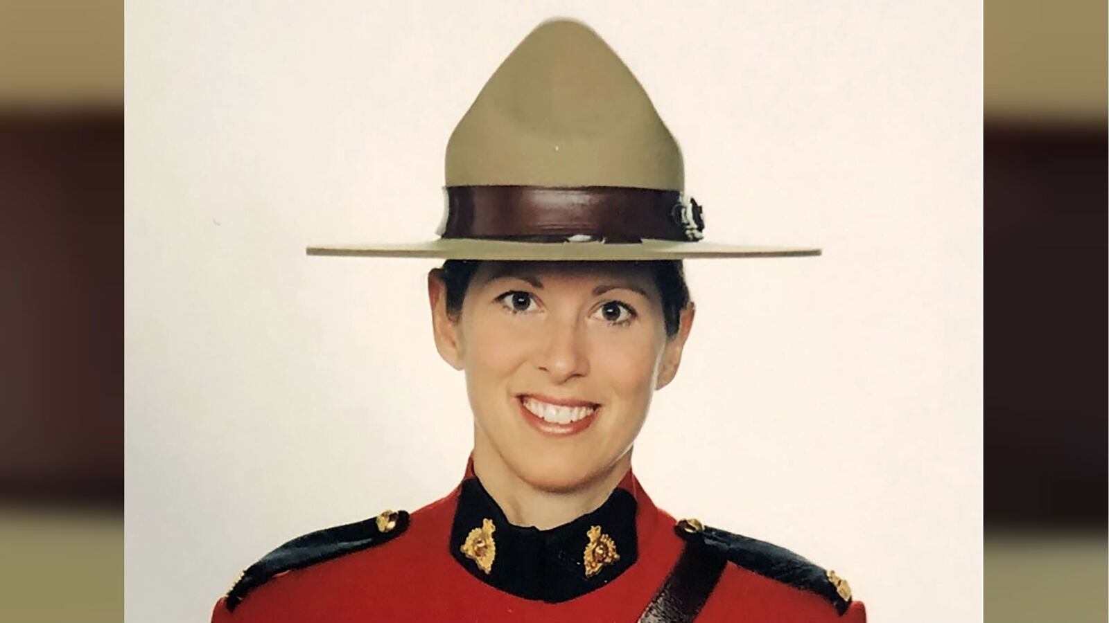 This undated photo provided by the Royal Canadian Mounted Police shows Constable Heidi Stevenson, who was killed Sunday, April 19, 2020, in a shooting rampage by a gunman disguised as a Mountie in the Canadian province of Nova Scotia. It is the deadliest mass shooting in Canada in 30 years. (RCMP/The Canadian Press via AP)