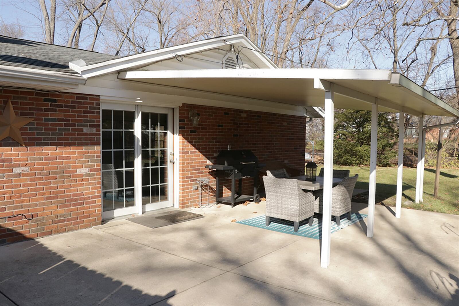 Part of the back patio is covered with an awning to allow shaded outdoor living space. CONTRIBUTED PHOTO BY KATHY TYLER