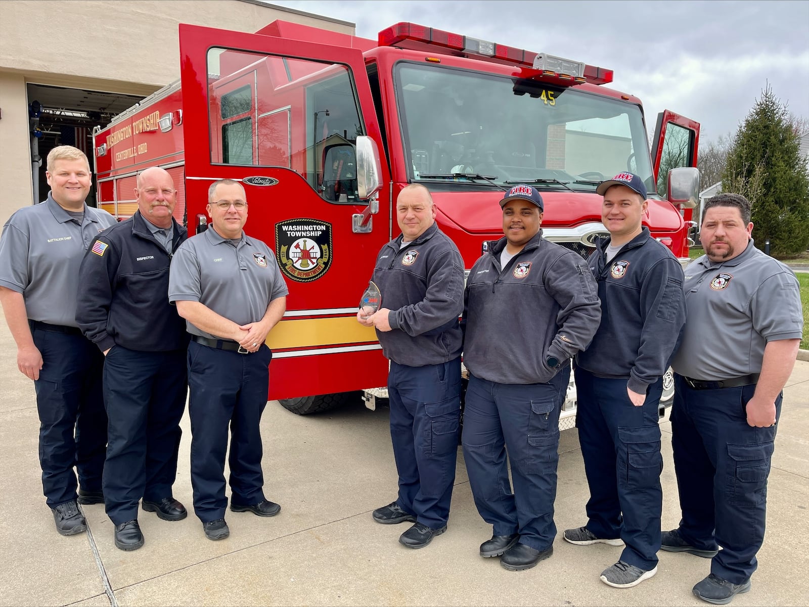 Washington Twp. received state recognition Wednesday, March 23, 2022 with one of the Ohio Fire Service’s highest honors: Ohio Fire Department of the Year. The award was presented during the state’s 41st annual Ohio Fire Service Hall of Fame & Fire Awards ceremony, held at the Center of Science and Industry in Columbus. CONTRIBUTED