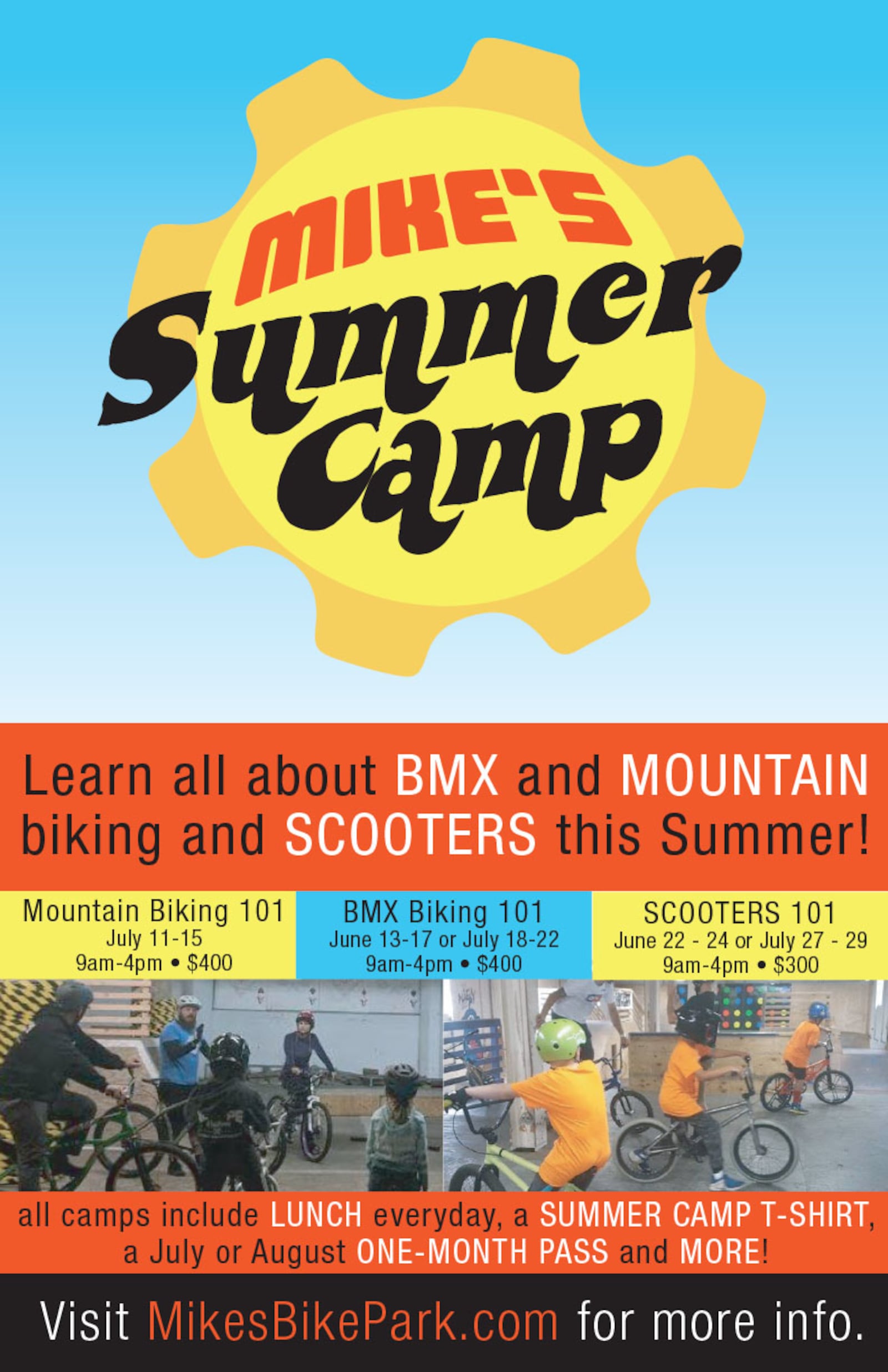 Mike's Bike Park summer camp. CONTRIBUTED