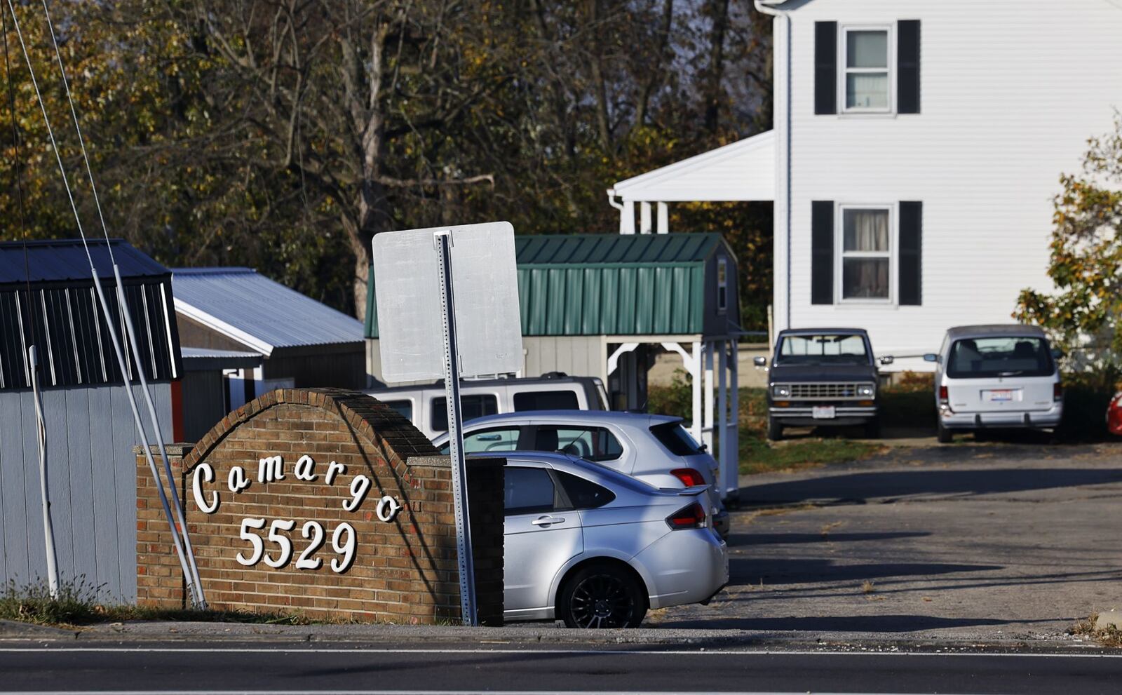 A man who police say was armed with a knife and hammer was shot by a Fairfield Twp. police officer Wednesday night at Camargo Park on Liberty-Fairfield Road. NICK GRAHAM/STAFF