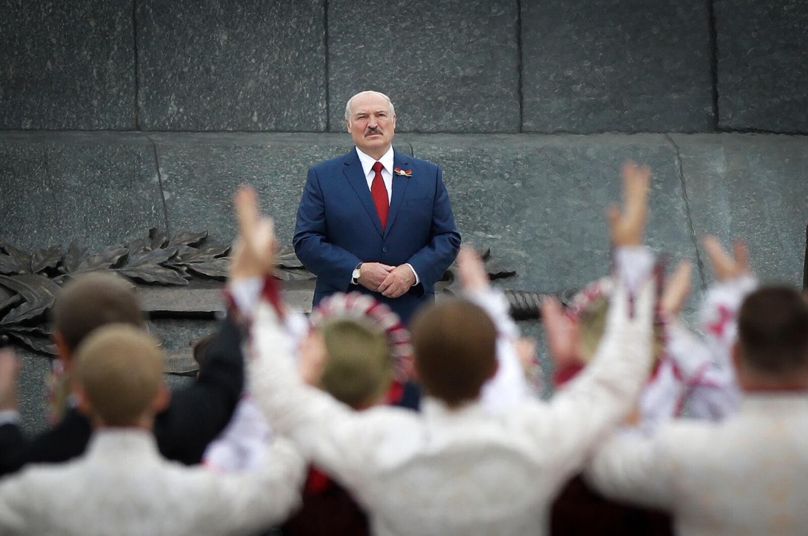 FILE - Belarus President Alexander Lukashenko looks on during Independence Day celebrations in Minsk, Belarus, on July 3, 2020. (AP Photo, File)