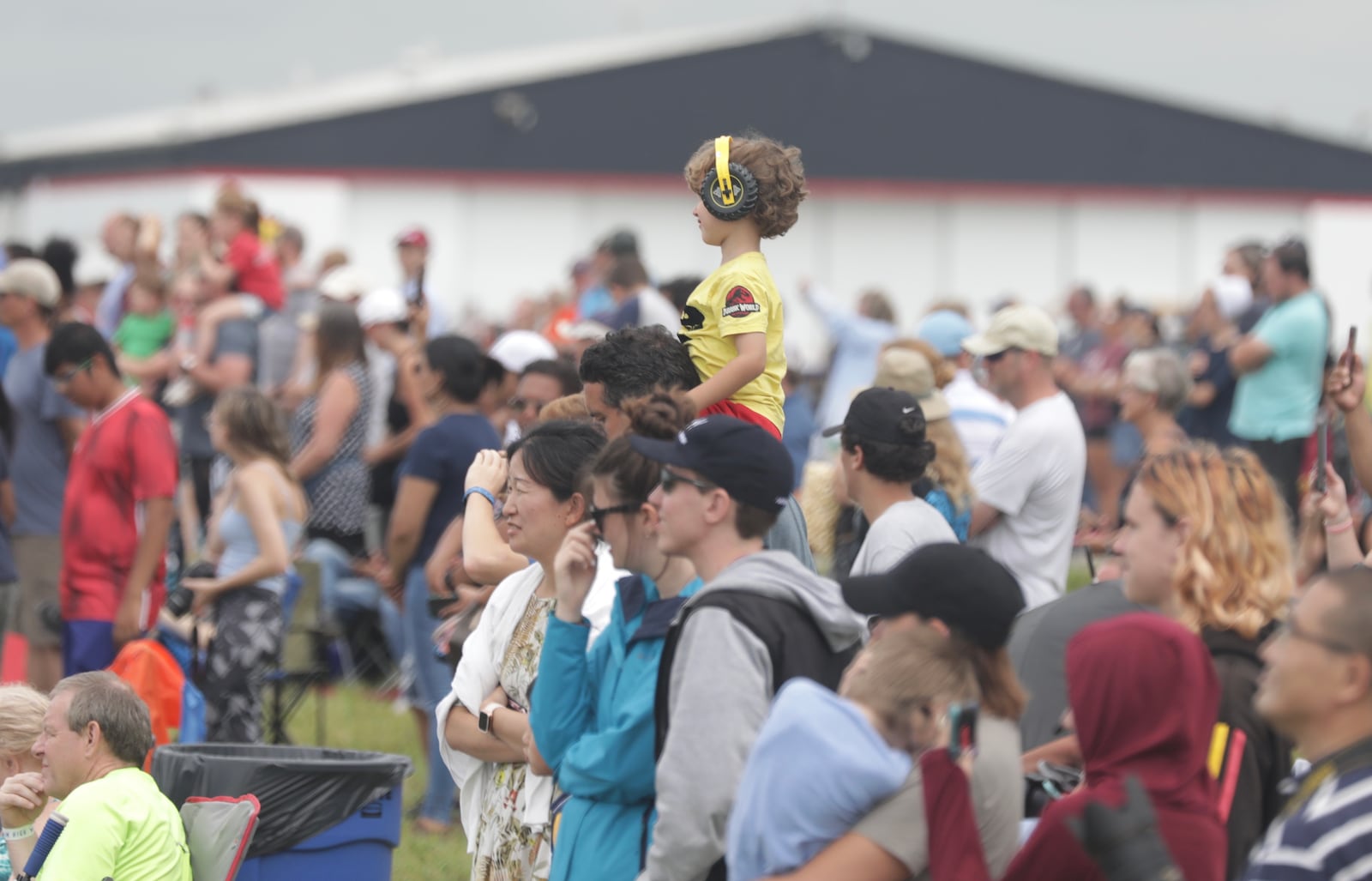 Spectators watch the aerial performances at the 2021 CenterPoint Energy Dayton Air Show. FILE