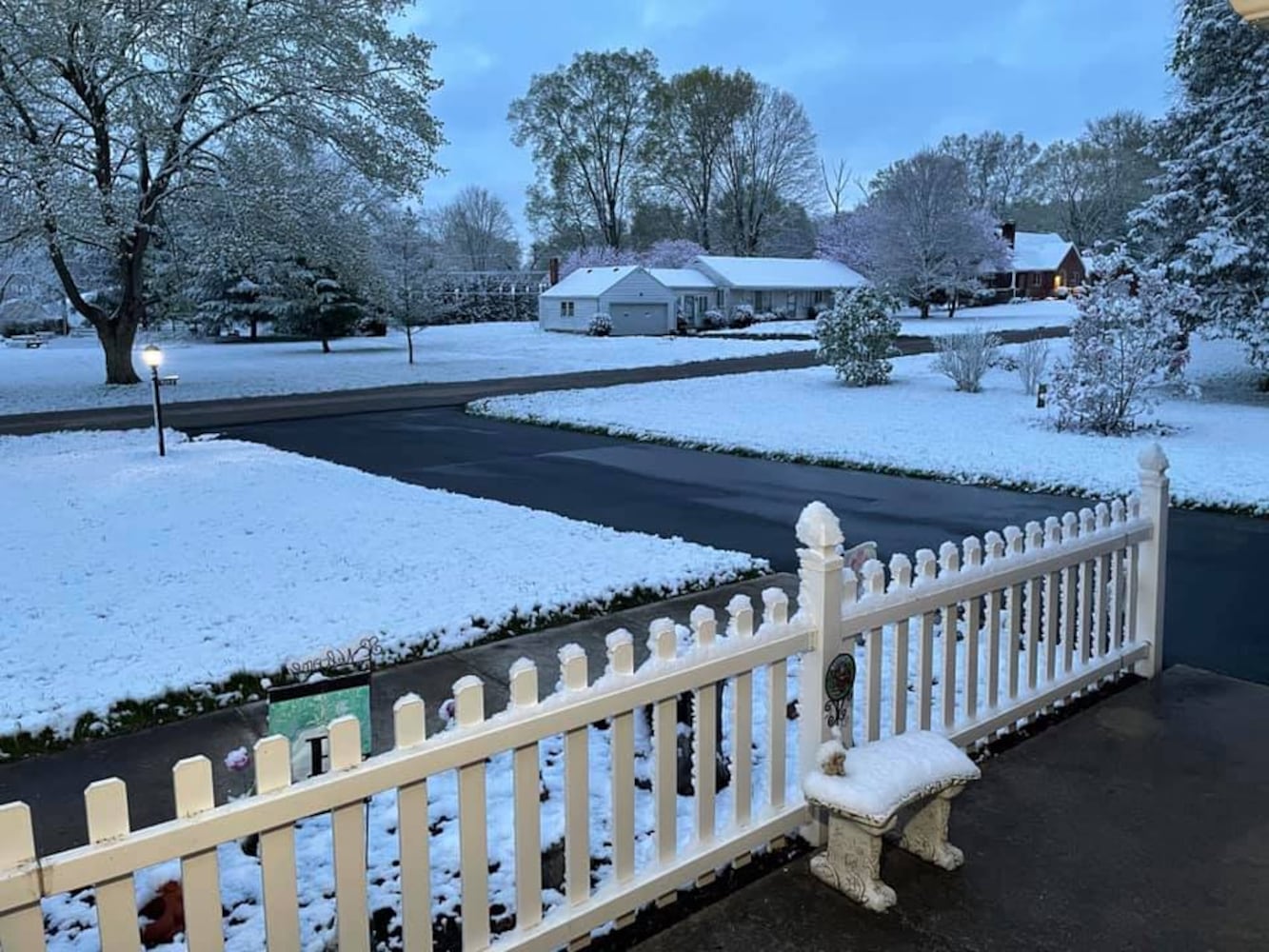 PHOTOS: Snowfall in April in the Miami Valley