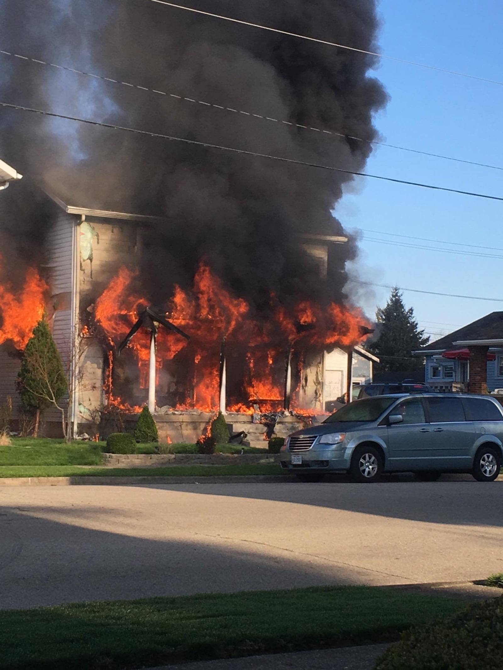 House fire burns in Tipp City. Contributed Photo