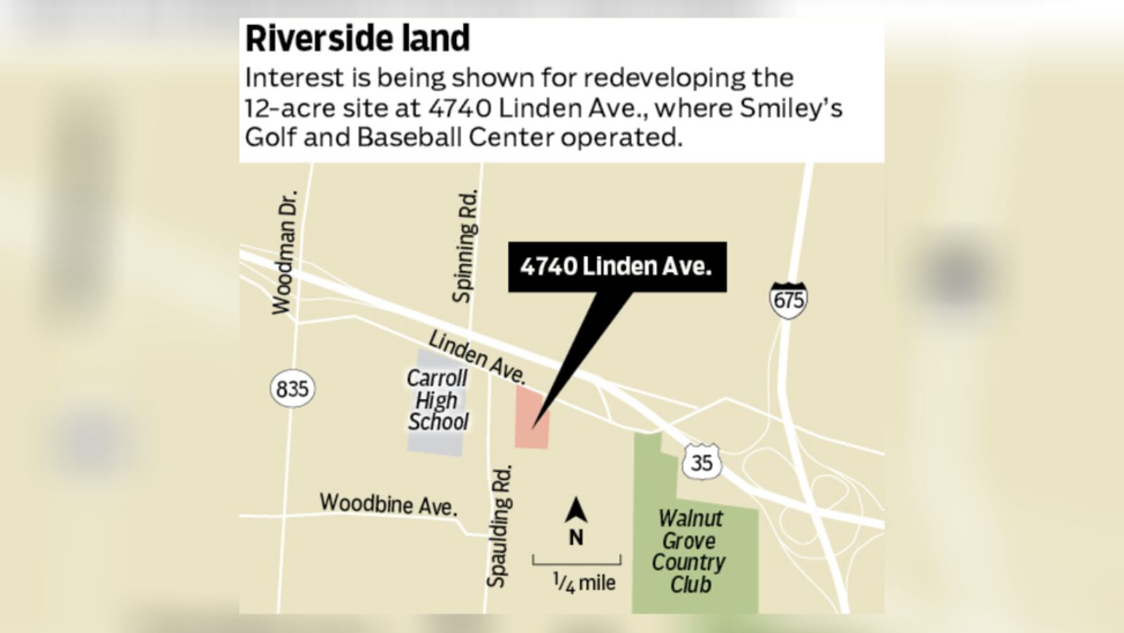 An estimated $25 million commercial development – possibly including retail, office and multi-family residential - is being planned for a 12-acre former outdoor sports facility unused in Riverside since 2015. STAFF