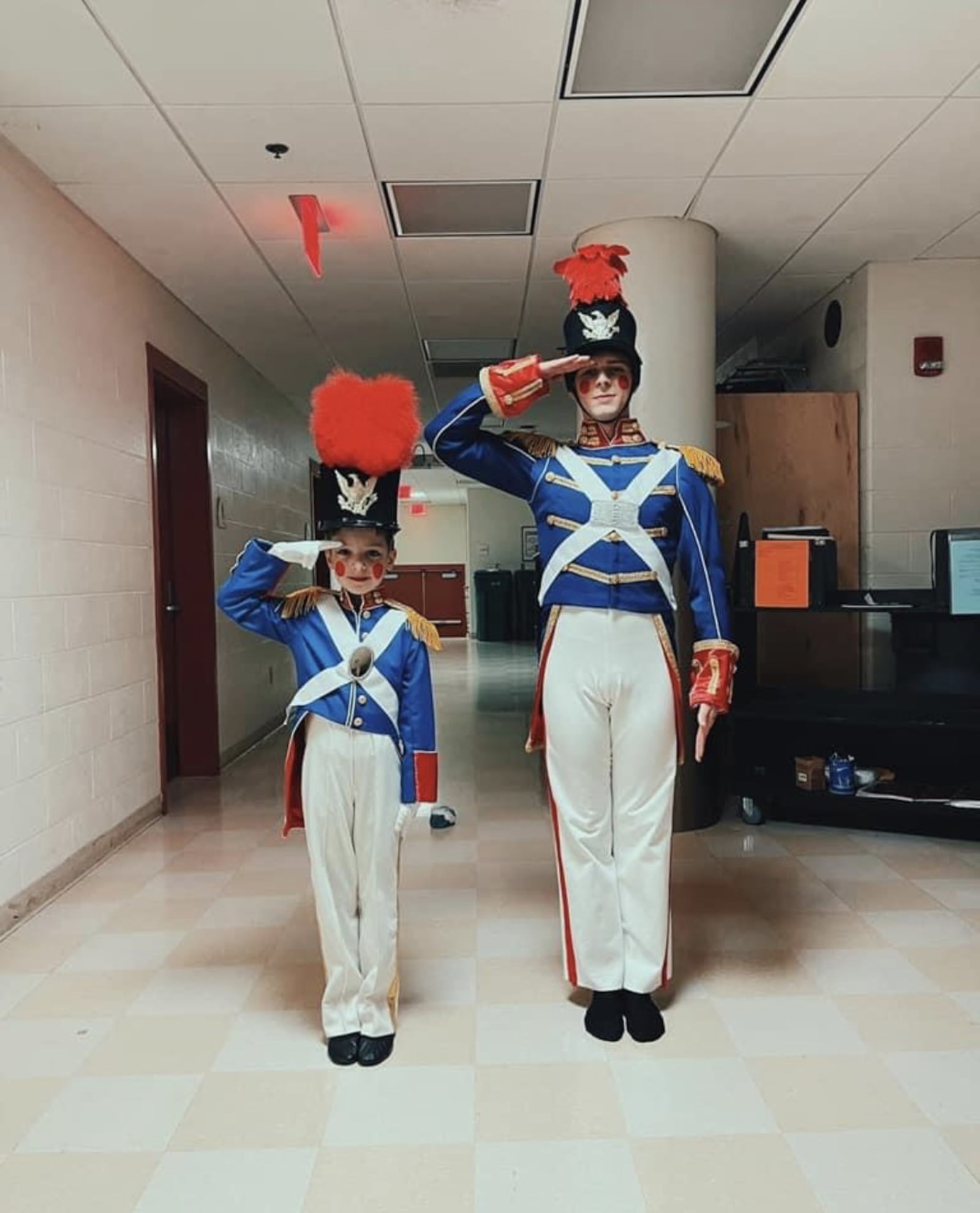 Ethan Ahuero (right) is backstage of the Dayton Ballet's presentation of "The Nutcracker." He portrayed the Nutcracker in the 2021 production. CONTRIBUTED