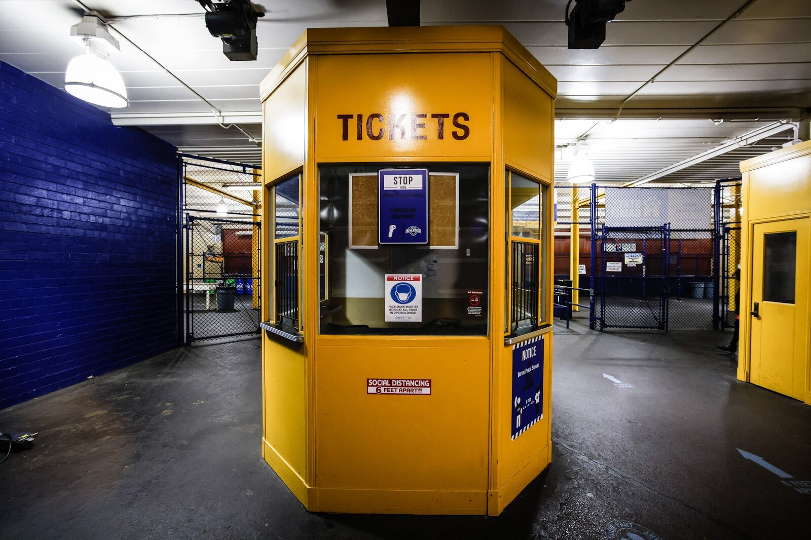 A ticket booth at Welcome Stadium. JIM NOELKER/STAFF