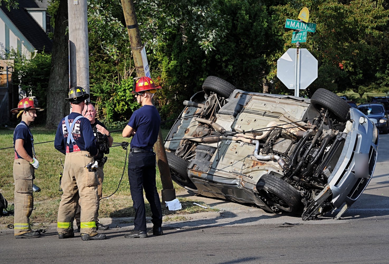 Crash closes Main Street in Dayton