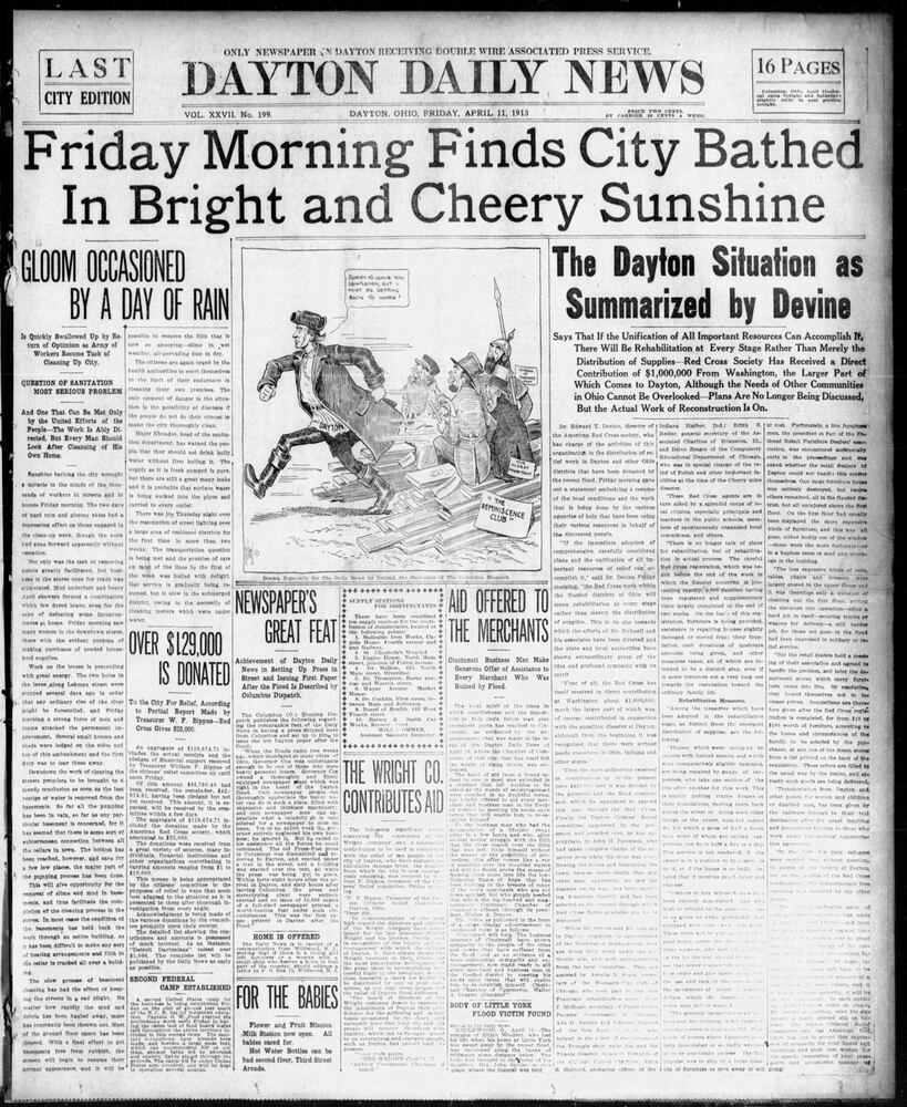 Dayton history pages 1913 Flood