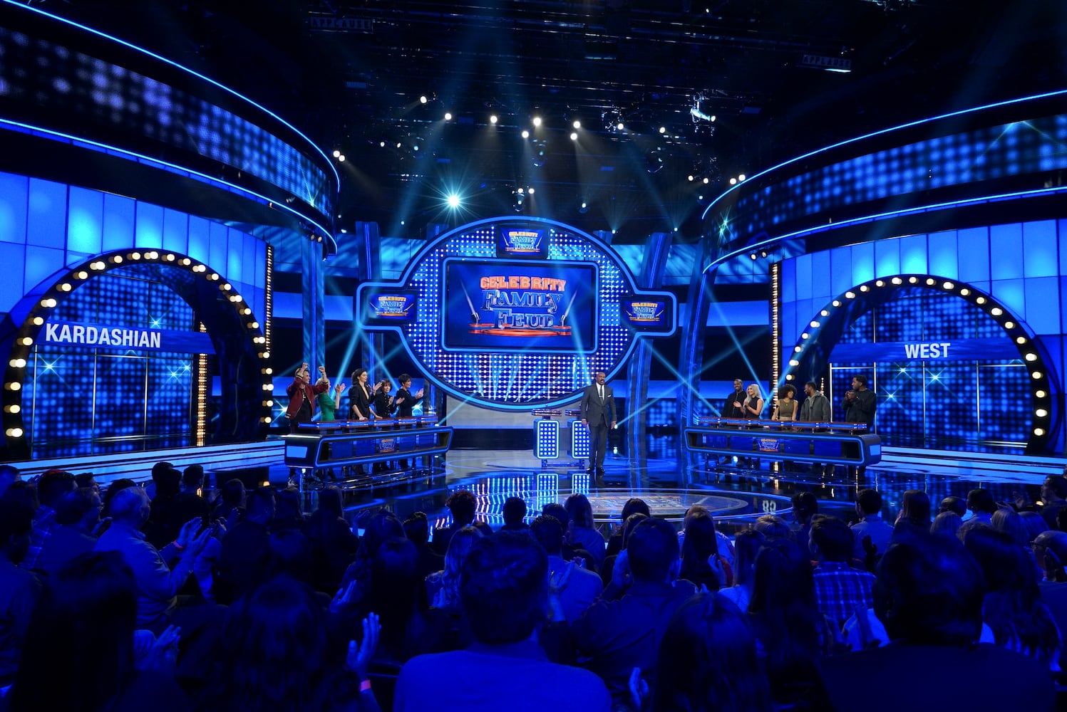 Photos: Kardashians vs. West on ABC’s ‘Celebrity Family Feud’