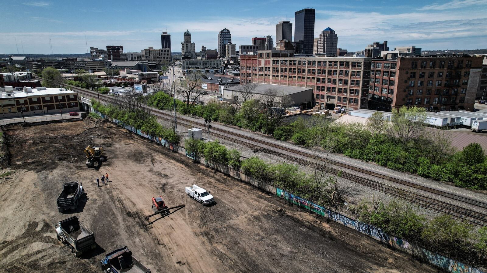 After delays, new apartments buildings in downtown Dayton are now taking shape like this one at East Fourth St. and Wayne Ave. JIM NOELKER/STAFF