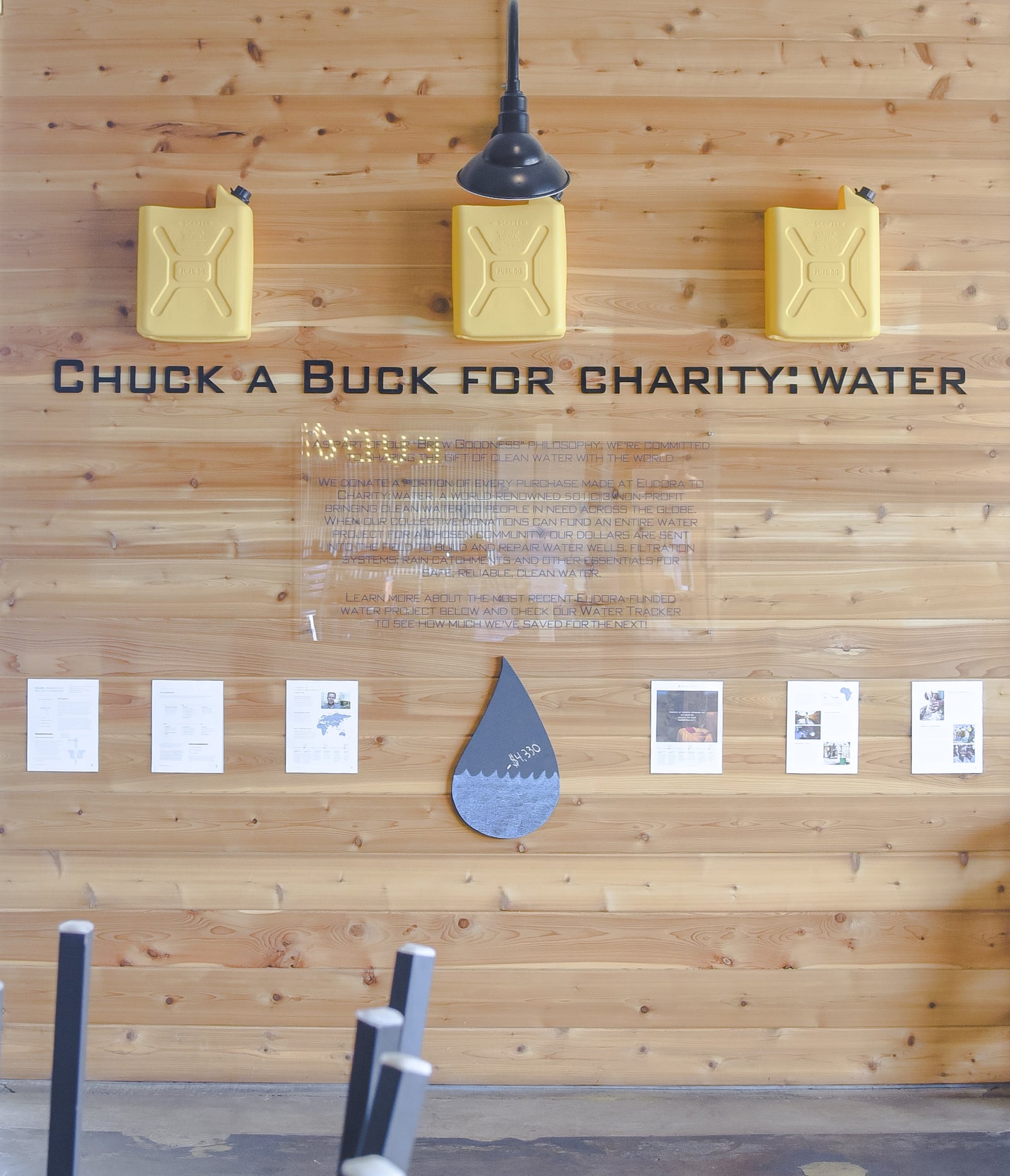 Eudora Brewing Company in Dayton will now be inviting guests to participate in their Chuck a Buck game, invented to raise money for clean water projects around the world.