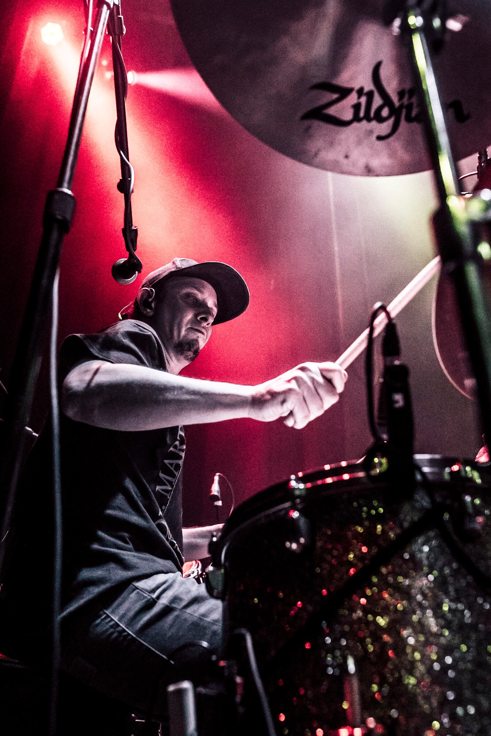 Drummer Adam Deitch on stage with Lettuce, the funk band from Boston sharing the stage with Tower of Power at Rose Music Center in Huber Heights on Friday, Aug. 12.