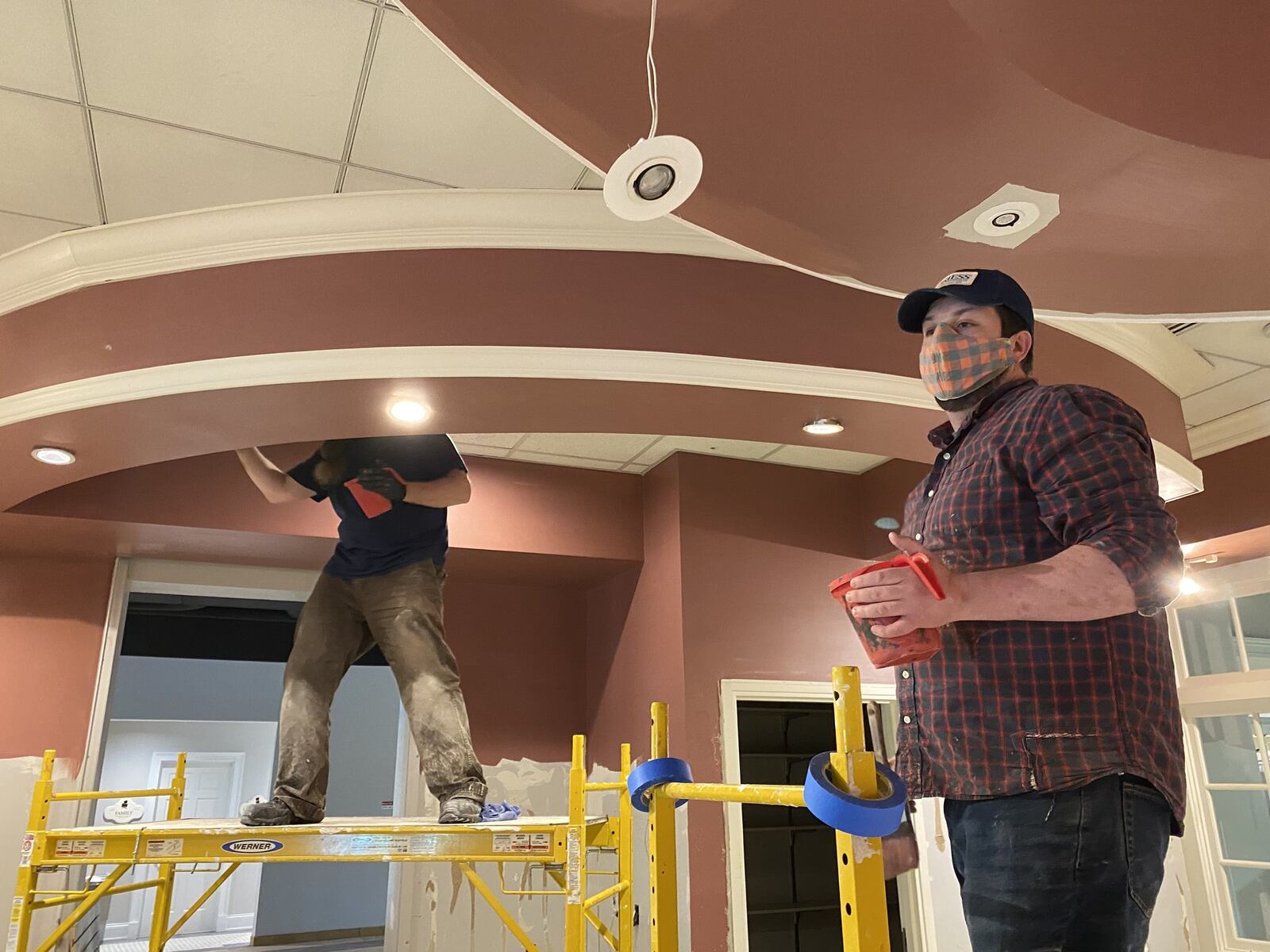 Visitors will see a newly designed Museum Store and Guest Services desk at Carillon Park. Here, staff members paint and re-organize. CONTRIBUTED