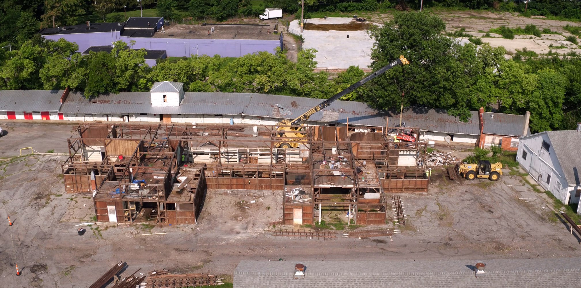 PHOTOS: Buildings demolished at old Montgomery County Fairgrounds