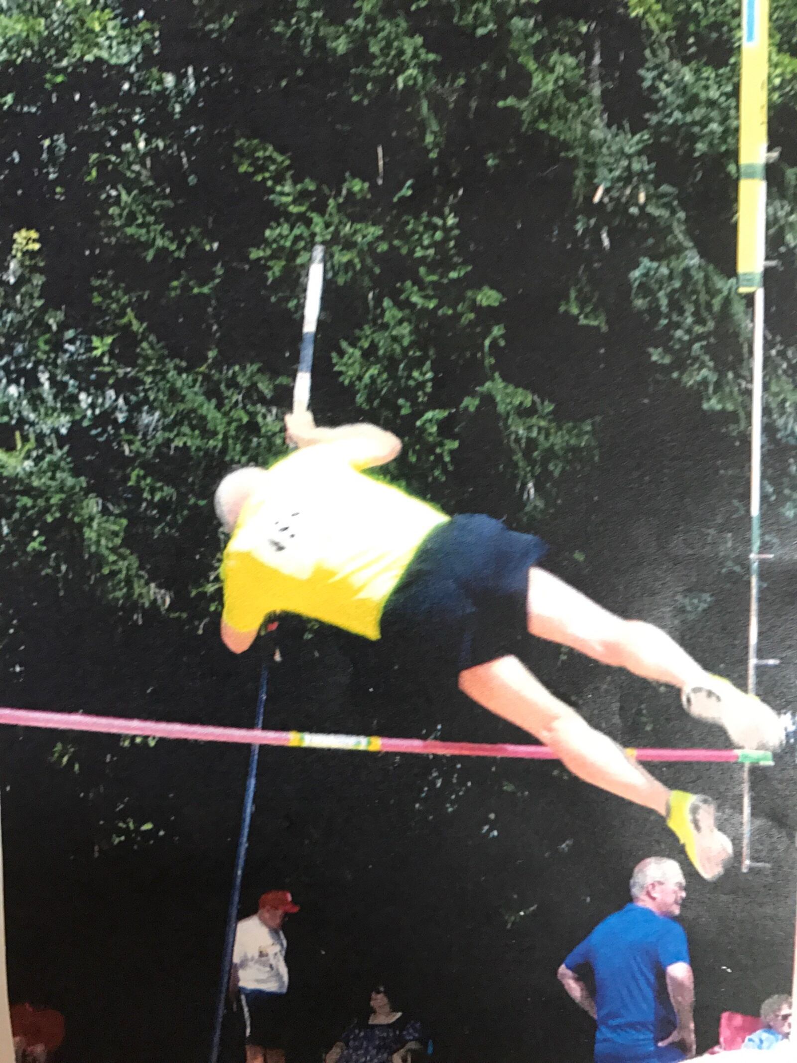 Bob Arledge is still a national champion pole vaulter at age 90 and won the world championships five years ago in Malaga, Spain. He trains a few times a week – usually with high school students, some who are 1/6th  his age, at Lebanon High and sometimes other area high schools. He and his wife Gail live at the Otterbein Lebanon Senior Life Community. This Wednesday at the 2023 National Senior Games in Pittsburgh – where he is competing in the pole vault and swimming – he’ll receive the Humana Game Changer award, a national recognition of an athlete who exemplifies healthy aging, and provides encouragement, motivation, and inspiration for all seniors to live healthy lifestyles. CONTRIBUTED