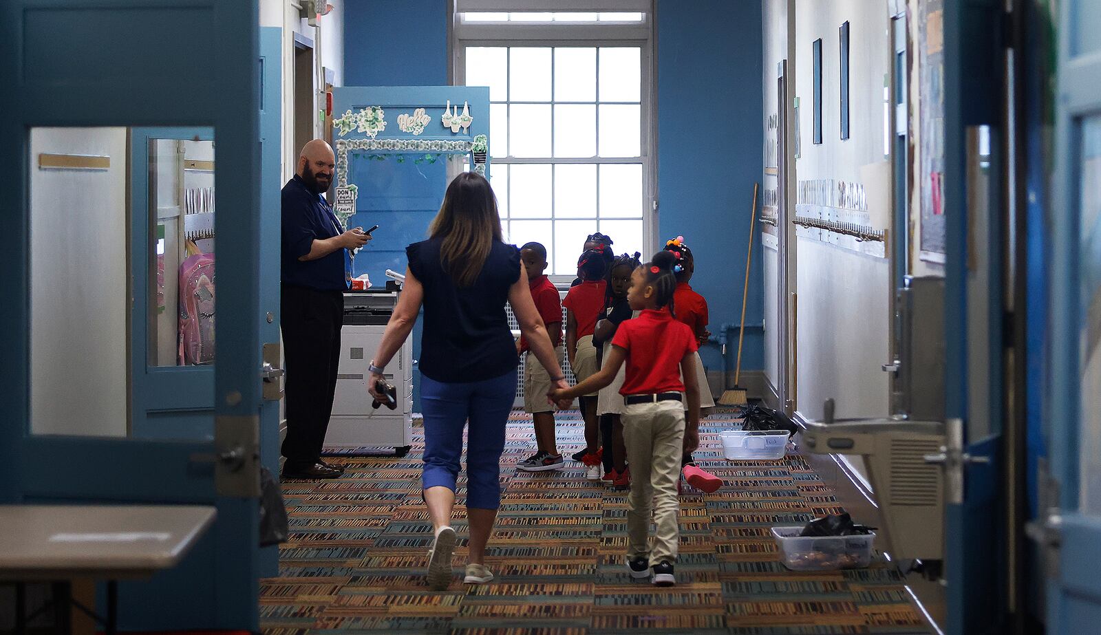 Students going to classes on the first day of school Thursday, Aug. 8, 2024 at DECA Prep School. MARSHALL GORBY\STAFF