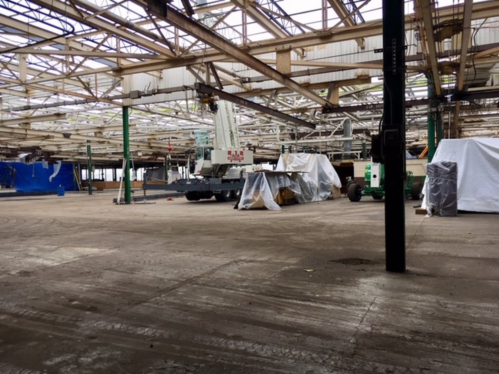 Every inch of Dayton Phoenix Group’s 640,000-square-foot plant will get attention as the plant is rebuilt in a more than 18-month, $100 million project. The plant was heavily damaged in the Memorial Day tornadoes. THOMAS GNAU/STAFF