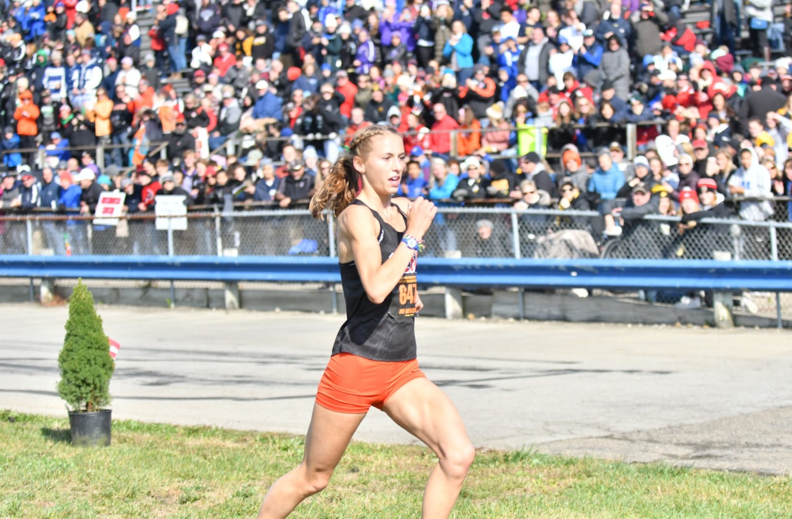 Beavercreek High School senior Taylor Ewert won her second straight Division I state title Saturday in a course-record time at National Trail Raceway in Hebron. Greg Billing/CONTRIBUTED