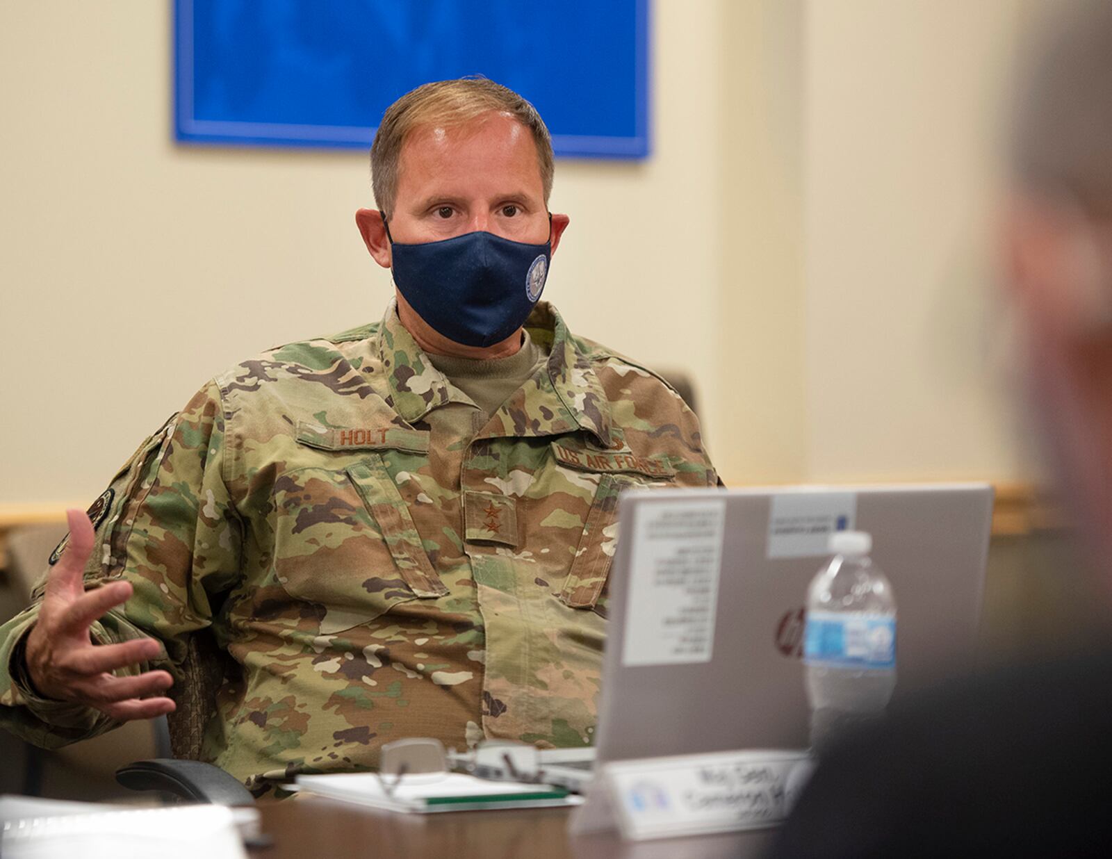 Maj. Gen. Cameron Holt, Air Force deputy assistant secretary for Contracting, addresses the Air Force Category Management Council at Wright-Patterson Air Force Base on Aug. 10. U.S. AIR FORCE PHOTO/R.J. ORIEZ