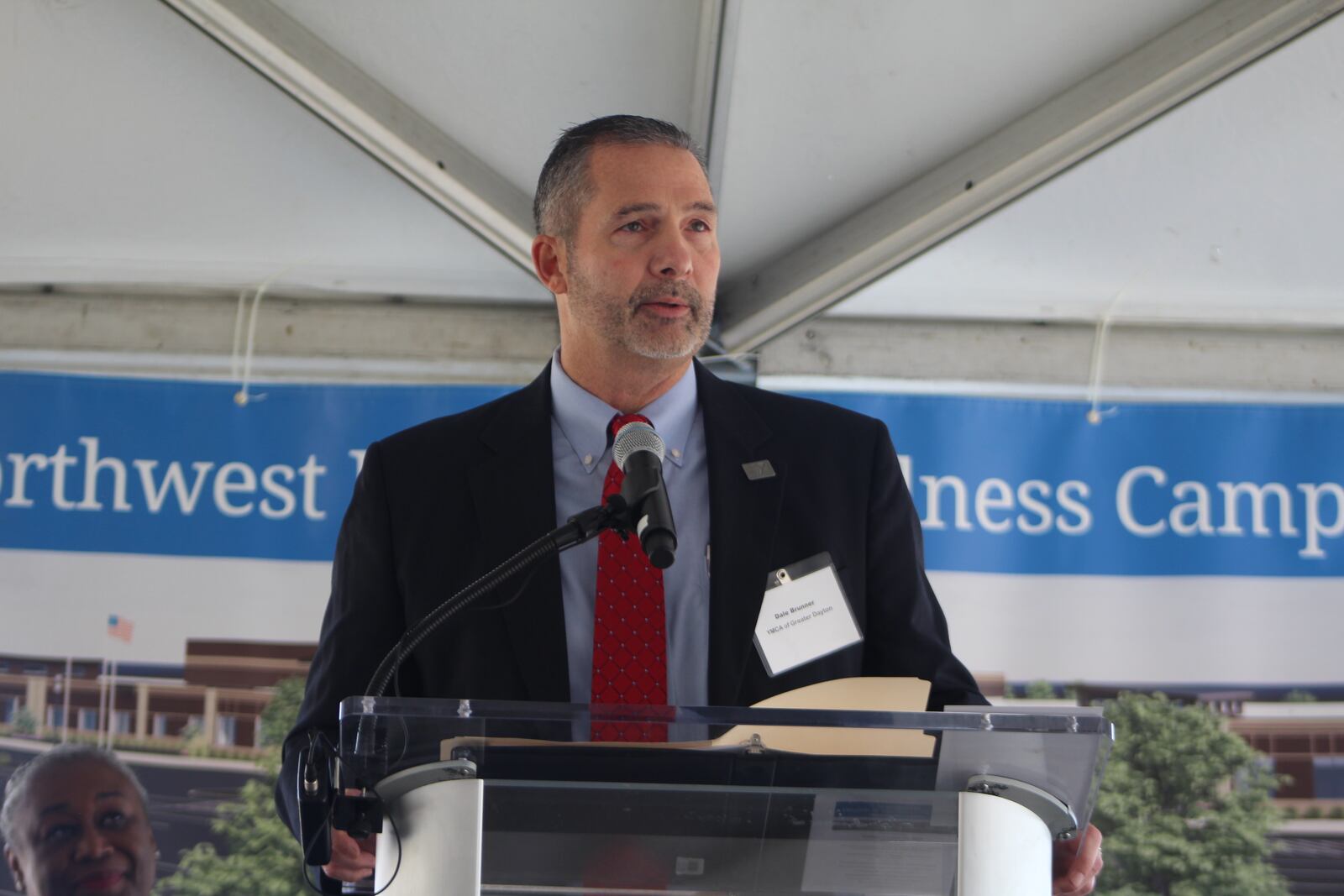 Dale Brunner, president and CEO of the YMCA of Greater Dayton, at a ceremonial groundbreaking for a new $17.8 million facility in northwest Dayton on Friday, Oct. 28, 2022. CORNELIUS FROLIK / STAFF