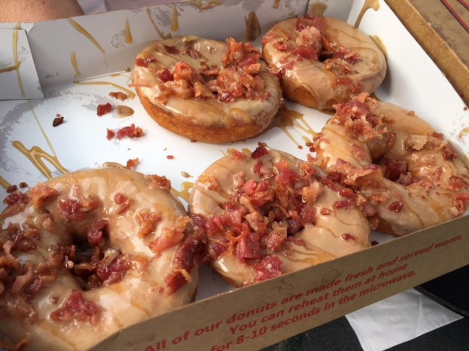 Duck donuts maple glazed bacon donut won best dessert at BaconFest 2018. ALEXIS LARSEN / CONTRIBUTED