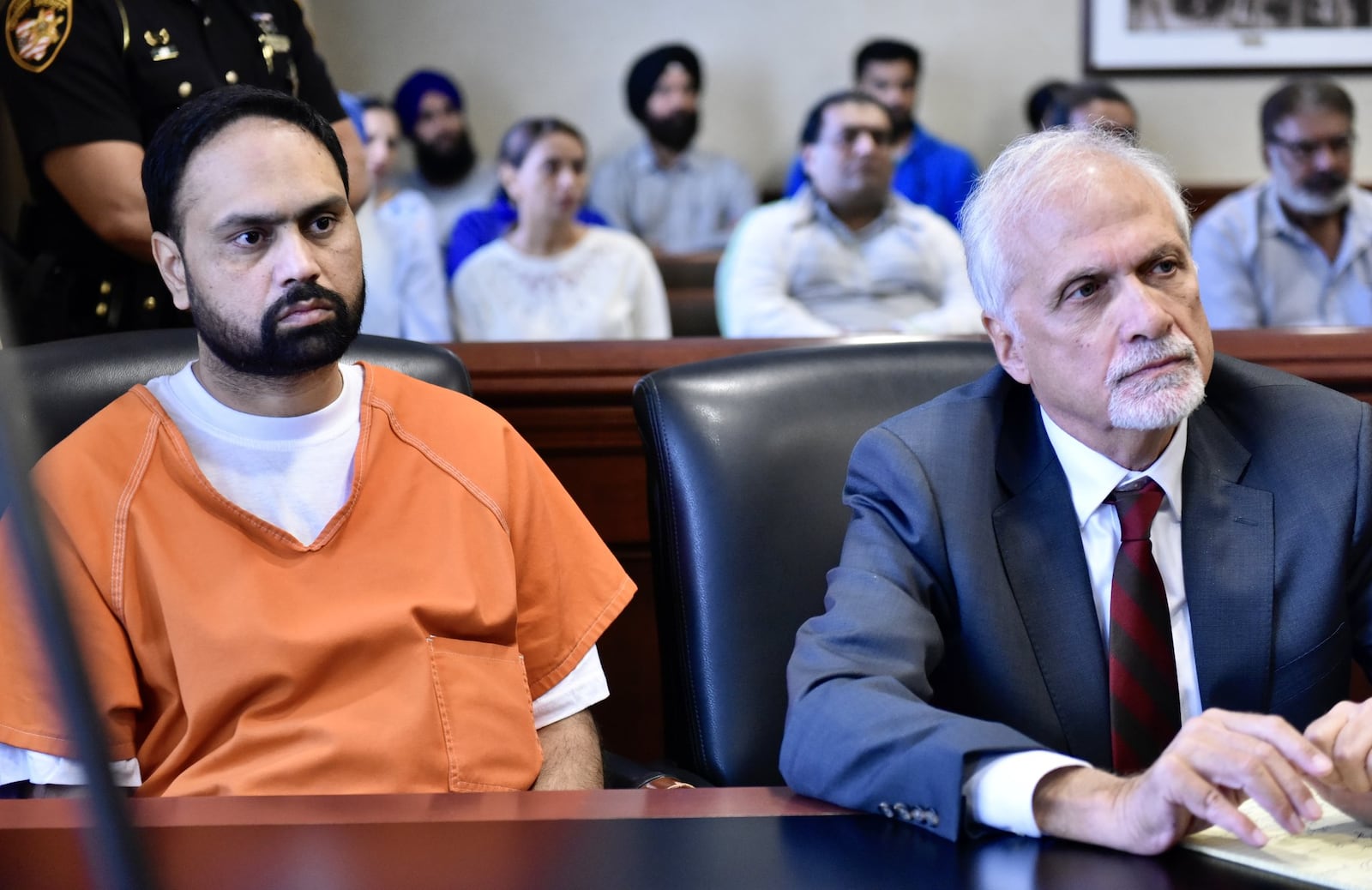 Gurpreet Singh, who is charged with killing four members of his family in West Chester Township, appeared for a pre-trial hearing in Butler County Common Pleas Court Thursday morning, Oct. 10, 2019 in Hamilton. NICK GRAHAM/STAFF