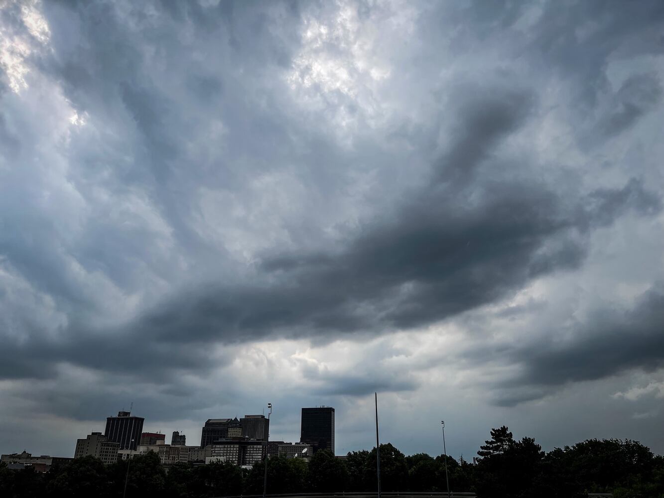 Storm clouds over Dayton