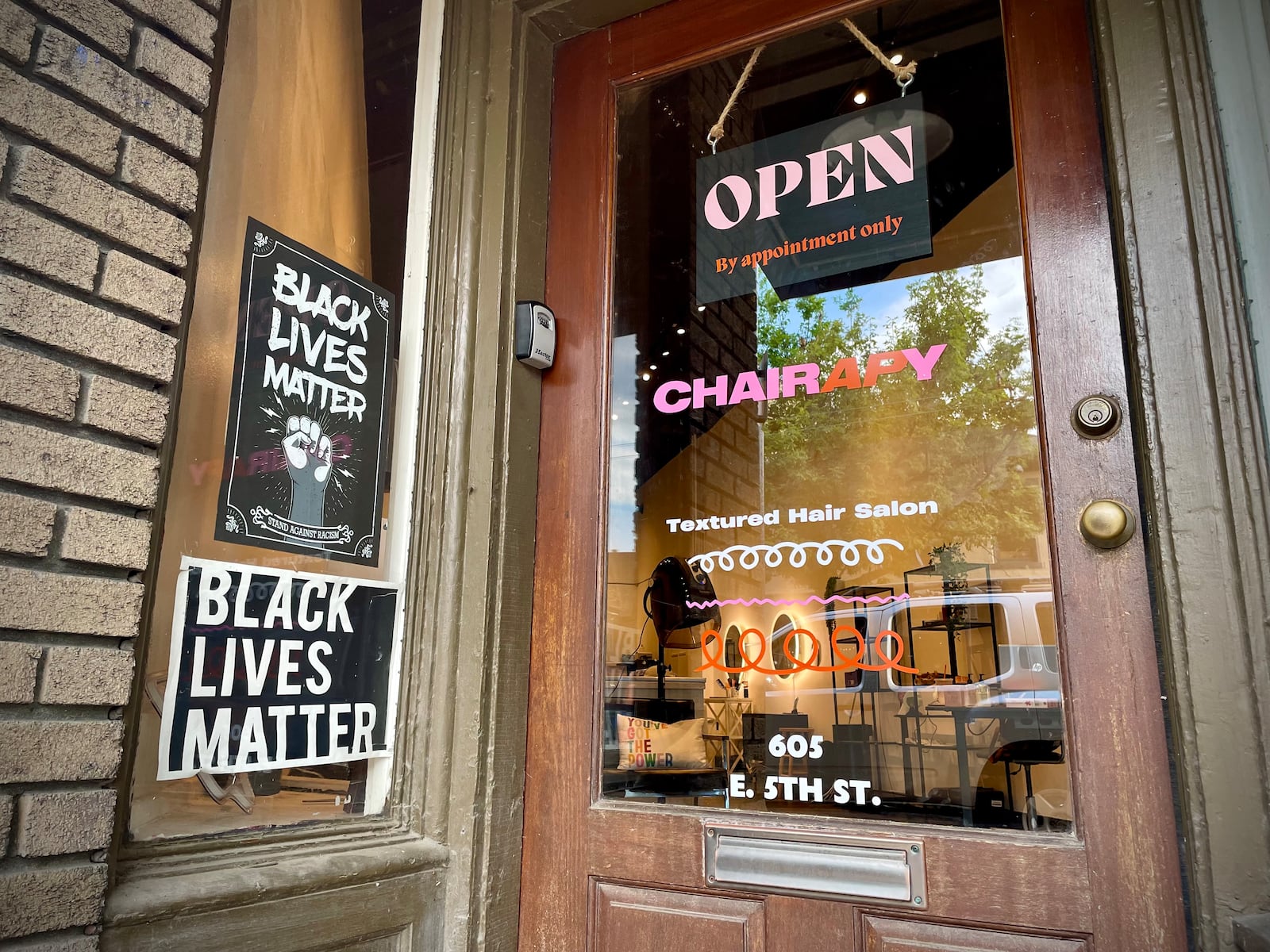 Chairapy, a textured hair salon, is located at 605 E. Fifth St. in Dayton's Oregon District. NATALIE JONES/STAFF