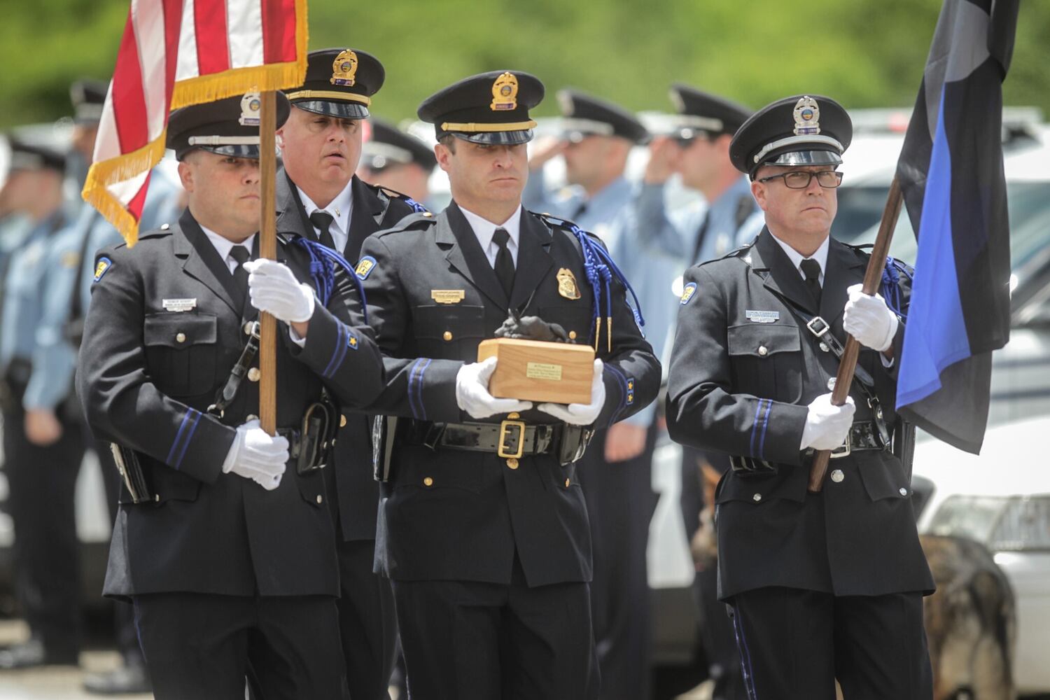 PHOTOS: Dayton police pay respects to K9 Phantom