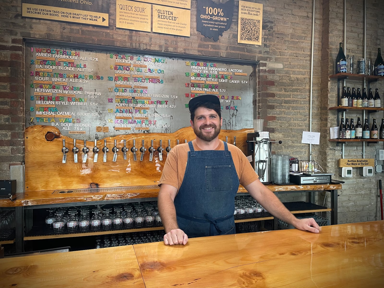 Zach Morgan is the executive chef and general manager of Little Fish Brewing Company in Dayton. NATALIE JONES/STAFF