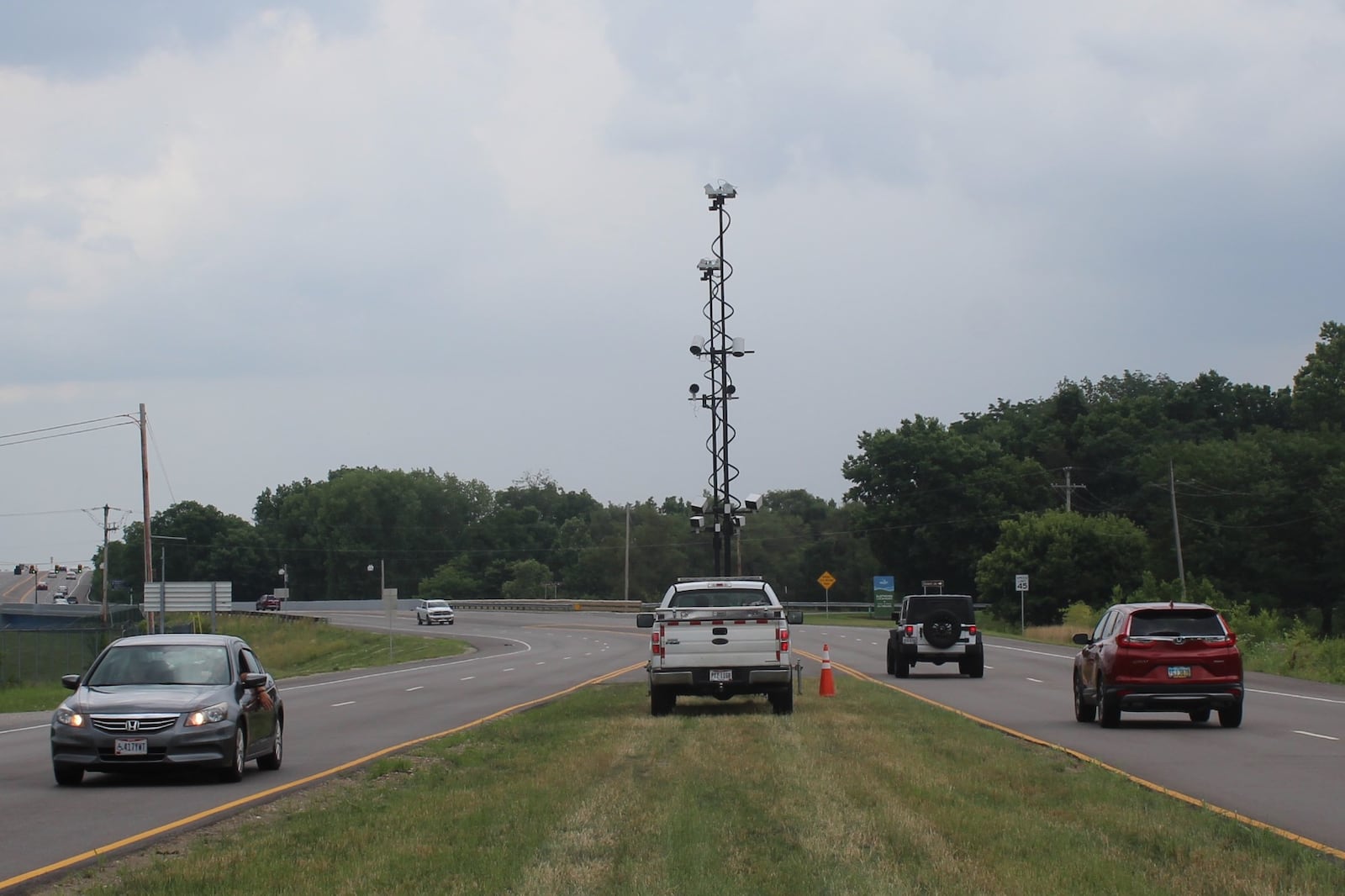 The Dayton Police Department parked two mobile speed enforcement trailers on Harshman Road, just south of Ohio 4 near Eastwood Lake. FILE 2018